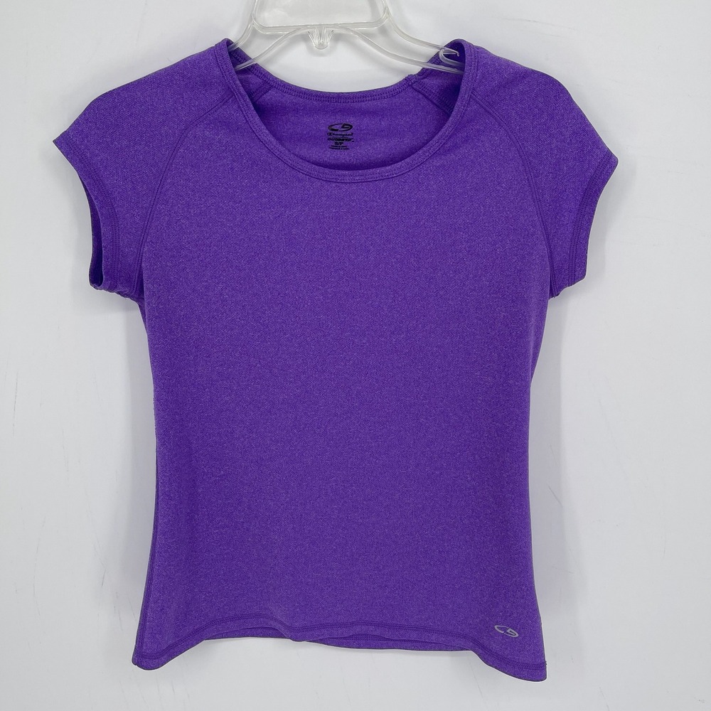 Champion Women's Purple Duo Dry Activewear Short Sleeve Gym Yoga T-Shirt Size S